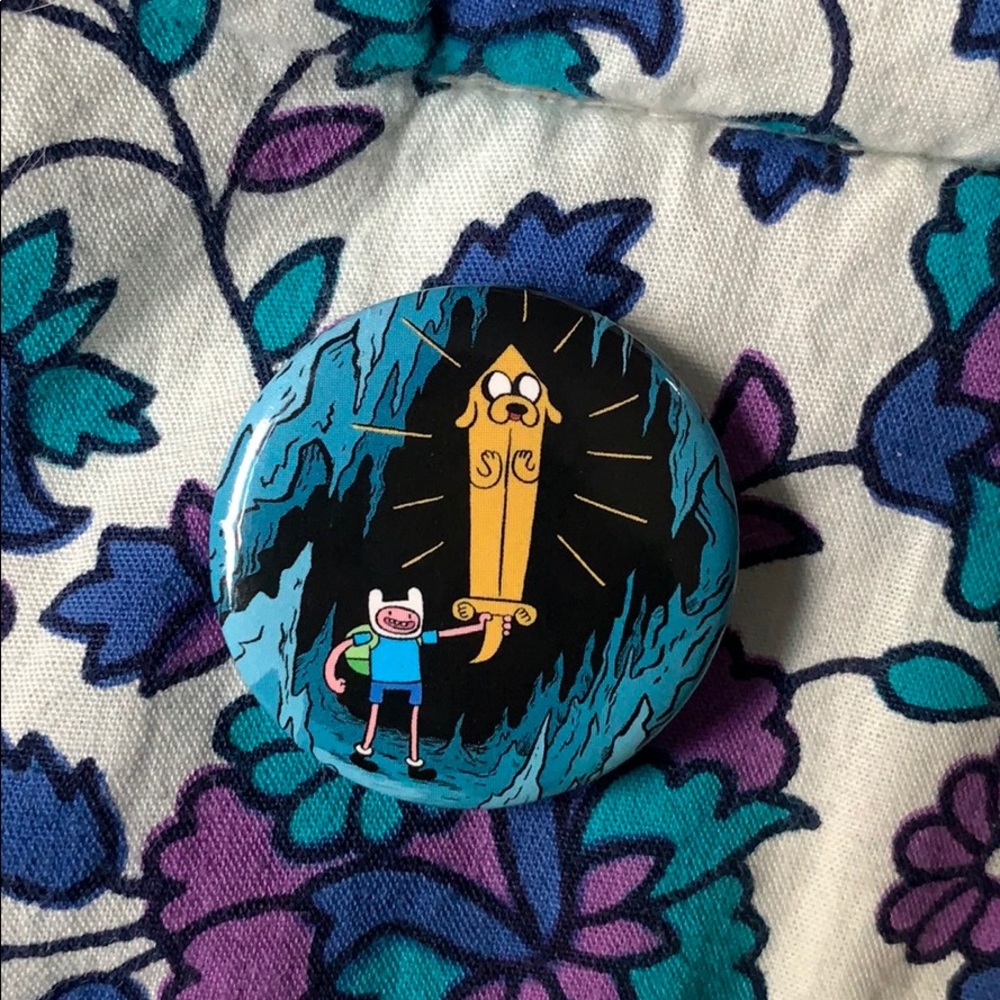 Adventure Time Button Pin - Picture 1 of 3